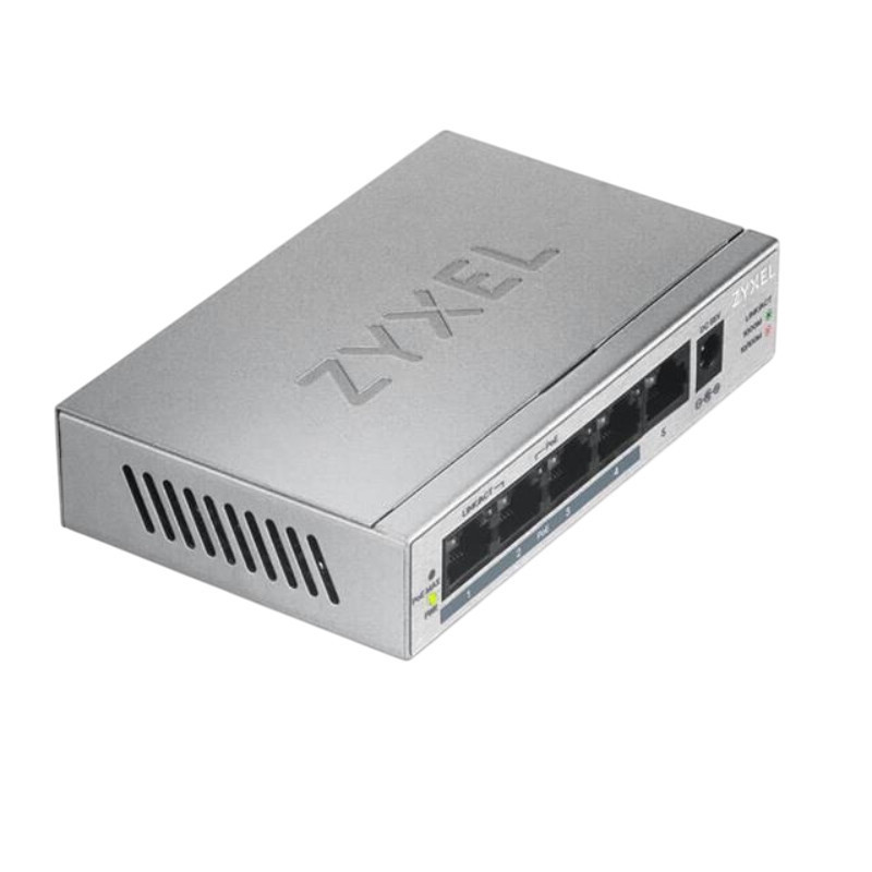 Комутатор ZYXEL GS1005HP (GS1005HP-EU0101F) (1xGE, 4xGE PoE+, max PoE 60 W) Ні Харків - фото 1