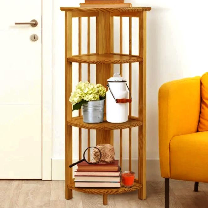 Стеллаж угловой для ванной 