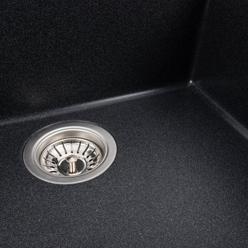 VALESO Гранітна мийка для кухні VALESO OASIS 5444 матова Карбон Киев - изображение 6