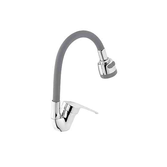 Змішувач для кухні Agua Sevilla гнучкий - C039GRS хром/сірий Київ
