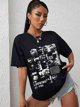 Футболка жіноча з принтом  42 Чорний 2664082674 Дніпро