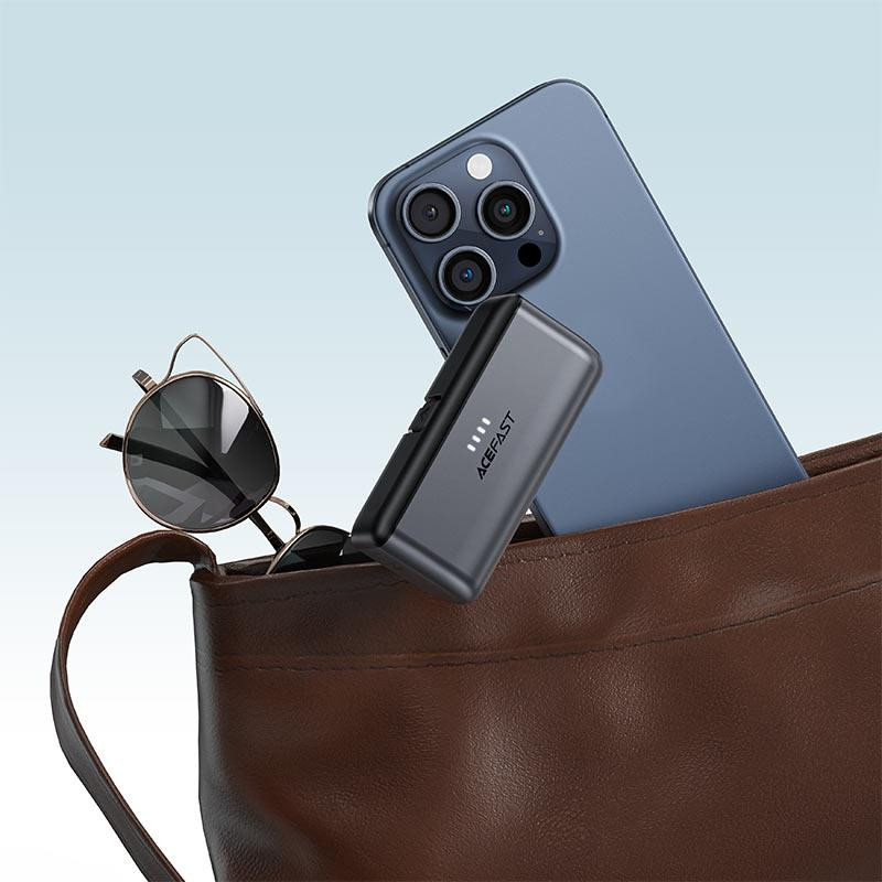 Зовнішній акумулятор ACEFAST M9-5000 PD20W capsule power bank Black Киев - изображение 8