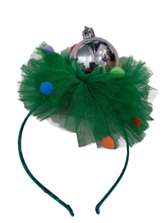 Обруч новорічний на голову з кулькою one size різнобарвний Київ
