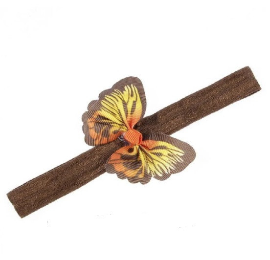 Детская повязка коричневая - бабочка 8*5см, окружность 34-50см Киев - изображение 1