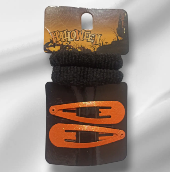 Заколки на Хелловін з резинками one size чорно-помаранчевий Київ - фото 3