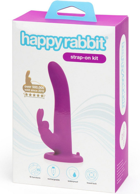 Страпон -кролик с вибрацией и трусиками Happy Rabbit Rechargeable Vibrating Strap-On Harness Set Sex Aura Киев - изображение 5
