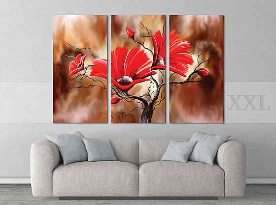 Модульна картина Квіти Абстракція Art-140_XXL Київ