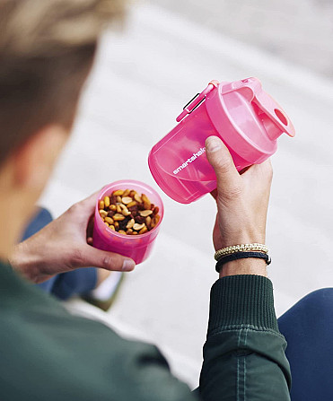 Шейкер спортивний SmartShake Original2GO 600ml Neon Pink Каменское - изображение 4