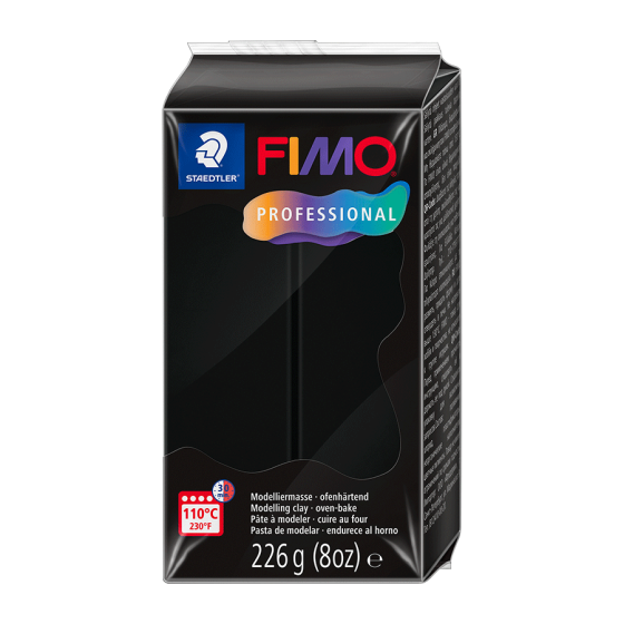Пластика Professional черная средней мягкости 226г Fimo Киев