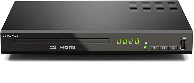 Програвач Blu-ray Lonpoo LP-100 1080P та DVD-плеєр з підтримкою виходу HDMI/AV/USB Дніпро - фото 1