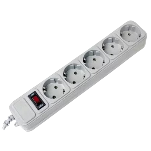 Фільтр мережевий 5 розеток 3м із заземленням з вимикачем 4500А сірий SPG5-G-10G Gembird Житомир