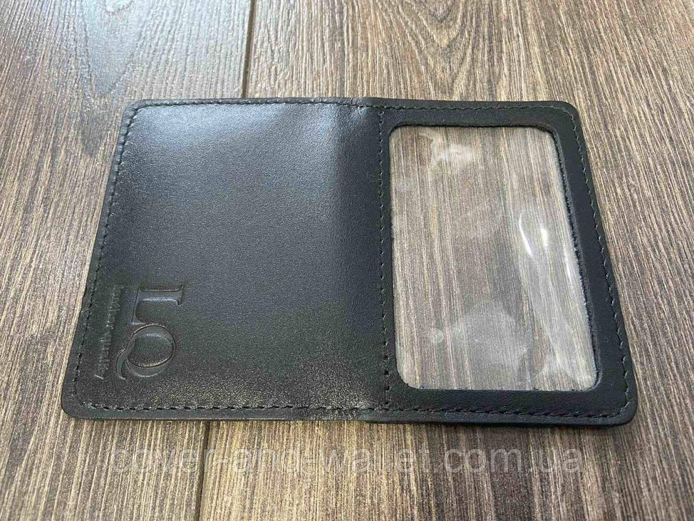 Шкіряна обкладинка на автодокументи чорного кольору LQ Leather Київ - фото 4