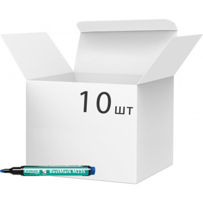 Маркер Stanger водостойкий, 1-3 мм синий 10 шт (MARKER-PERSTM235BL10) Винница - изображение 1