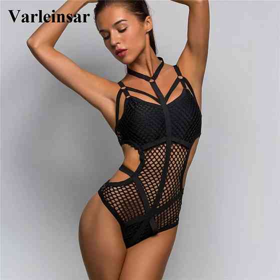 Купальник суцільний в сітку жіночий 42 чорний Київ