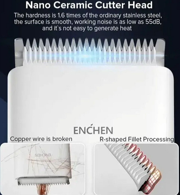 Машинка тример для стриження Xiaomi ENCHEN Boost Hair Clipper. Київ - фото 5