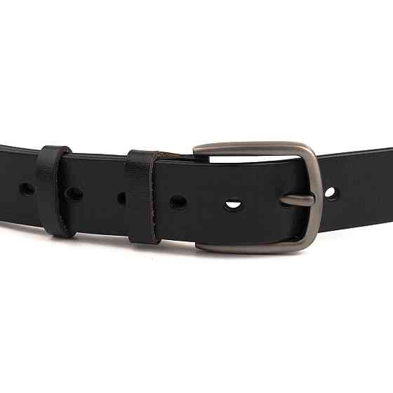 Ремень мужской с классической пряжкой механика Vintage 20316 Черный Киев