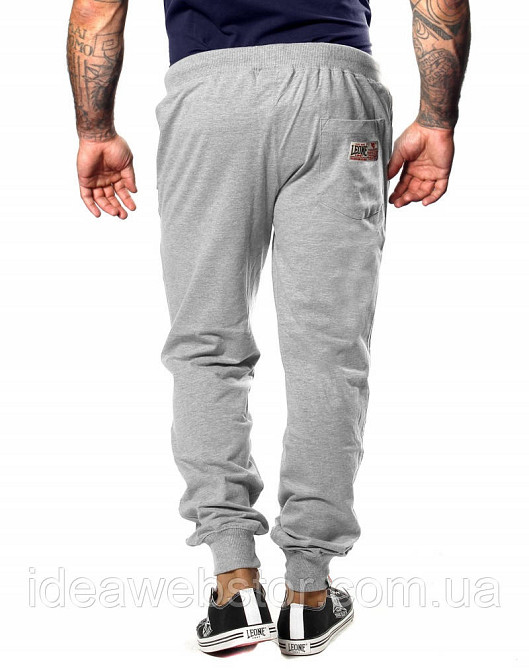 Спортивні штани Leone Legionarivs Fleece Grey чоловічі сірі бавовняні для тренувань фітнесу та повсякденного носіння S Київ - фото 7