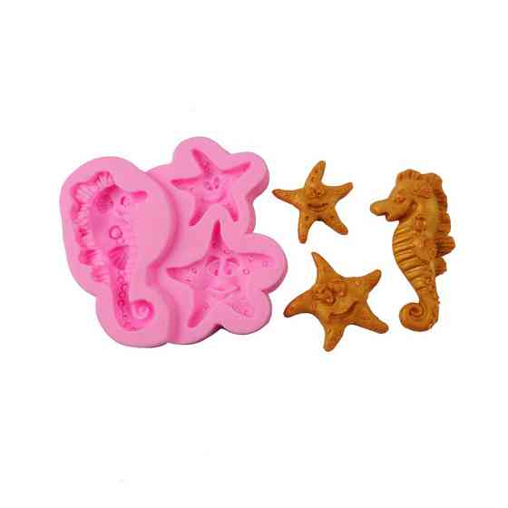 Молд для мастики морской 74 на 83 мм розовый Киев