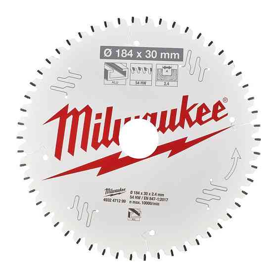 Диск пиляльний Alu PFTE MILWAUKEE, діаметр 184х30х2,4мм, 54 зуб. Одеса