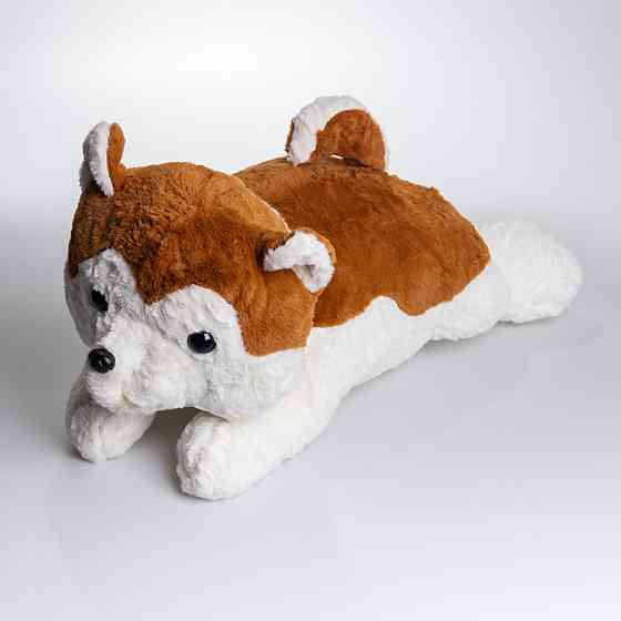 Yiwu М'яка іграшка-плед, подушка 3 в 1 Хаскі плед в іграшці 50×30×26 (см) Коричневий 7124BR Коломия