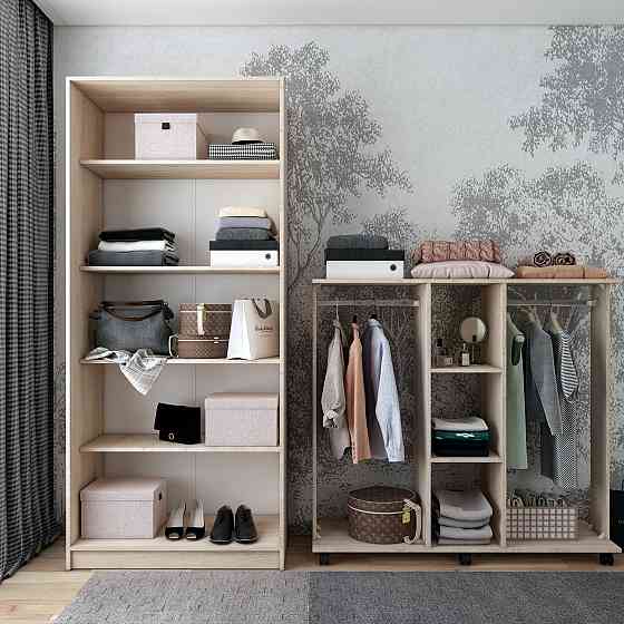 Шафа розпашна з полицями Doros Промо 90х48х204 см Дуб сонома (DRS-011200) Львів