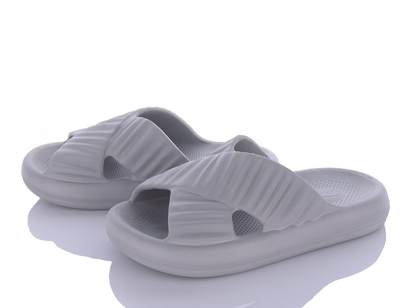 Жіночі шльопанці навкрест пінка foam сірі Одеса - фото 3