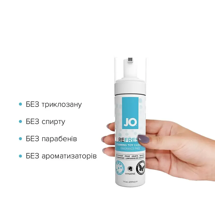 М’яка пінка для очищення іграшок System JO REFRESH (207 мл) дезінфікує, проникає глибоко Львів - фото 2