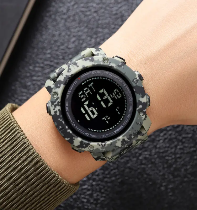 Чоловічий спортивний годинник з компасом Skmei 2095 (Камуфляж) Вінниця - фото 5