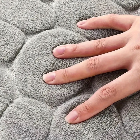 Набір килимків у ванну кімнату Камушки 2 шт Gray 80см Вінниця - фото 2