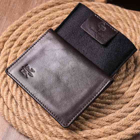 Обкладинка з глянсової шкіри на військовий квиток Тризуб ЗСУ (GRANDE PELLE) Київ