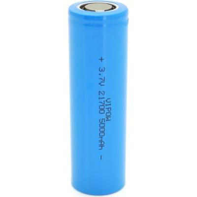 Аккумулятор 21700 5000mAh, 3.7V, Blue, FlatTop Vipow (ICR21700-5000mAhFT / 31080) Винница - изображение 1