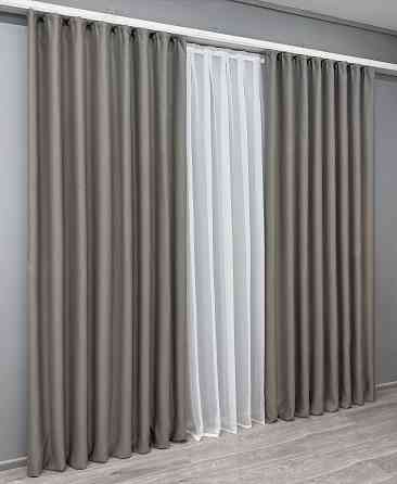 Комплект готовых штор VR-Textil Bagema Rvs № 1893ш Серый 100х270 см 2 шт (31-0052) Киев