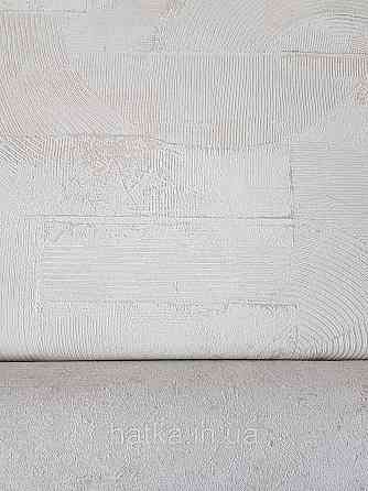 Обои виниловые на флизелине Sintra Edelina геометрия абстракция фигуры структурные 3д белые серебристые Киев