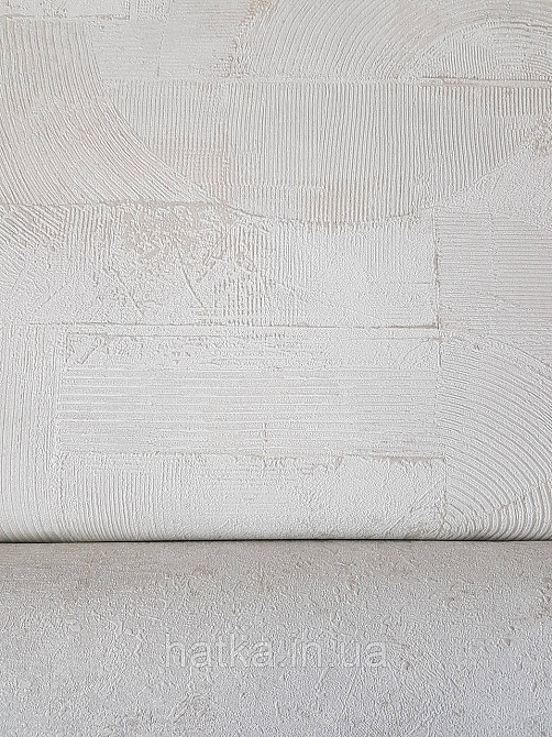 Обои виниловые на флизелине Sintra Edelina геометрия абстракция фигуры структурные 3д белые серебристые Киев - изображение 3