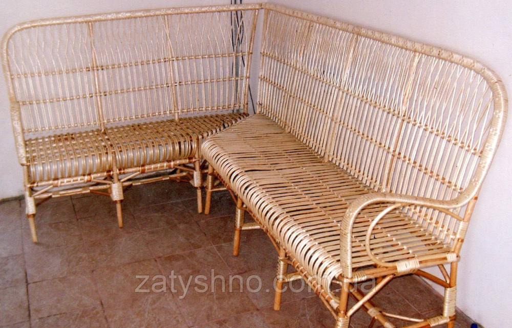 Диван плетений з лози світло-коричневий двомісний Київ - фото 5