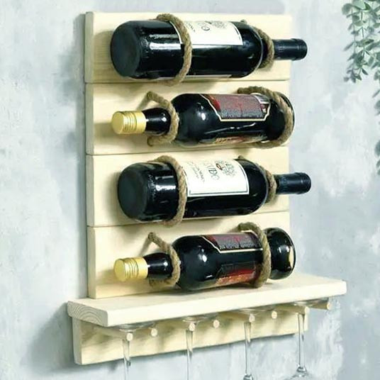 Настенная винная полка 