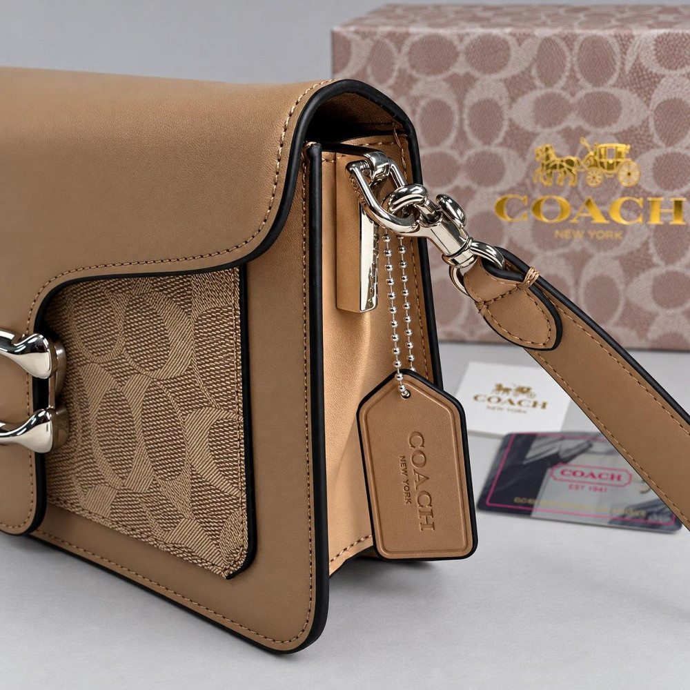 Женская сумка кроссбоди Coach Tabby Shoulder light brown Lux Киев - изображение 4