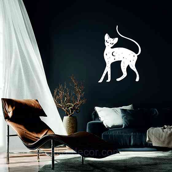 Декоративное настенное 3D Панно «Кот» Декор на стену с объемом 110*82 см, Белый Киев