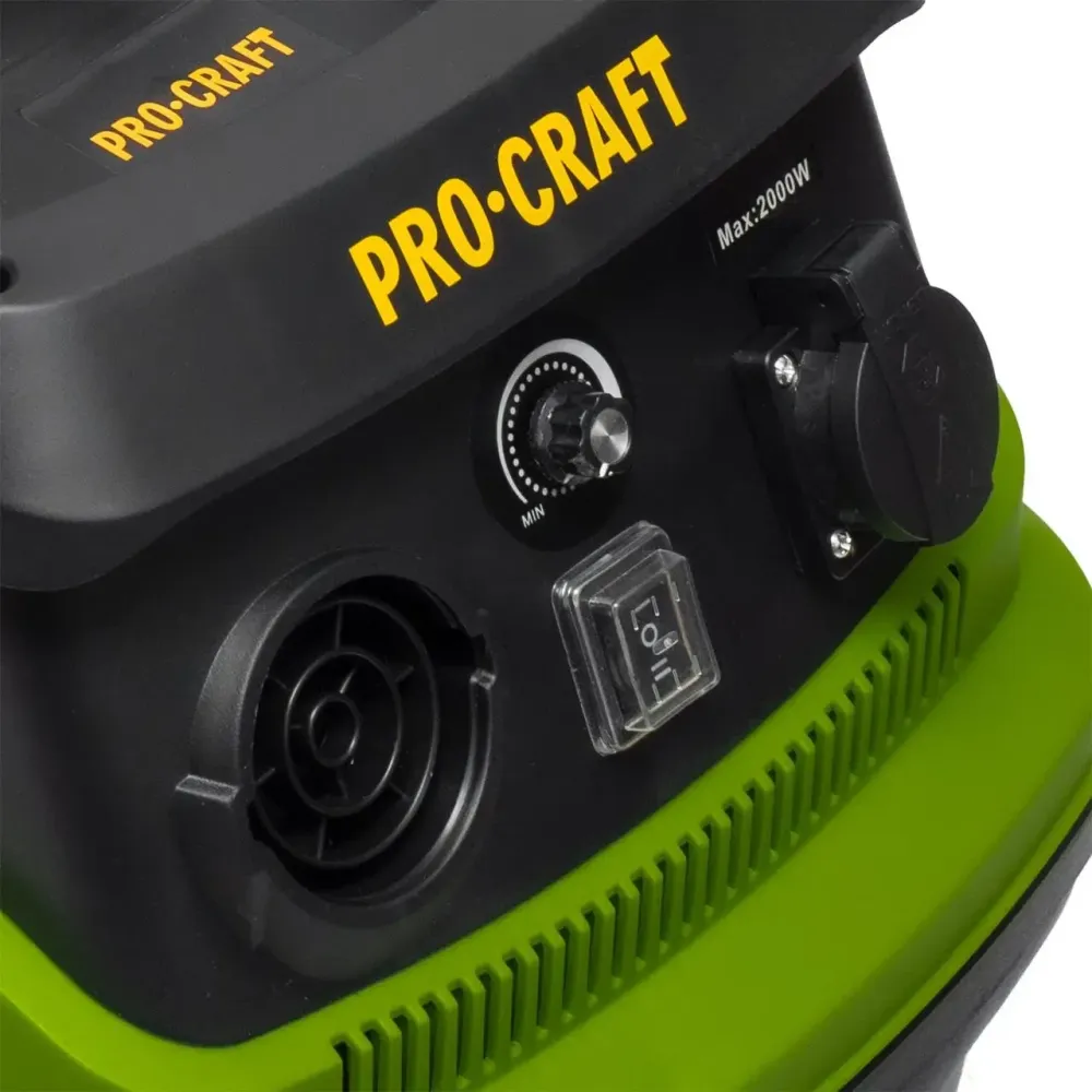 Промышленный пылесос для влажной уборки 30 л Procraft 1600 Вт, Большой строительный пылесос, Строительный пылесос для дома Львов - изображение 3