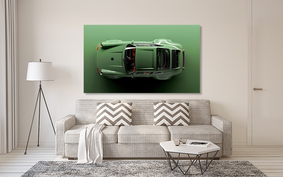 Картина холст у вітальню / спальню   Зелена машина     MLP_47  ( 60х30см ) 70x140 см Київ - фото 2