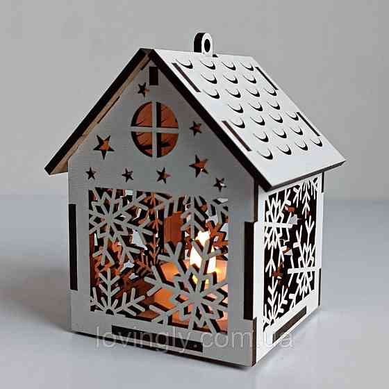 Новорічний будиночок для подарунків і декору 10 см Ірпінь