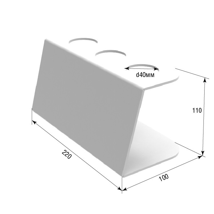 Подставка EKOSTAR для вафельного рожка на 3шт. Белая Киев - изображение 4