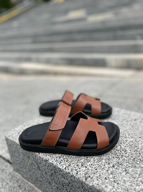 Notta bene Зручні жіночі шльопанці з натуральної шкіри коричневі на низькому ходу Notta bene TS Коломия - фото 8