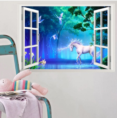 Наклейка на стіну "Єдиноріг" - розмір наклейки 70*50см Київ - фото 1