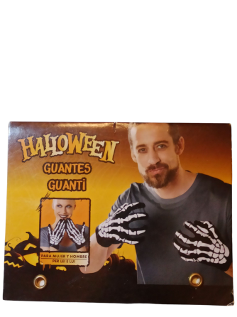 Короткі рукавички Кістки для чоловіків та жінок Хелловін 23 см чорний Київ