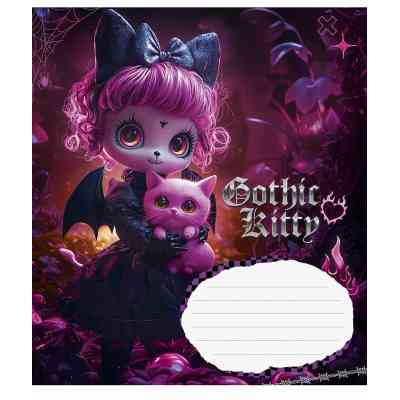 Зошит Школярик Gothic cats 12 аркушів лінія (012-3531L) Вінниця