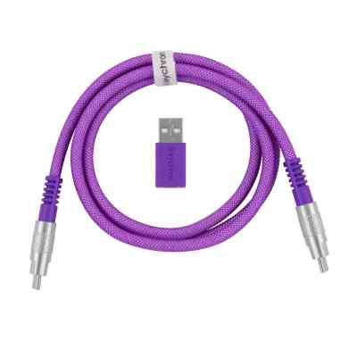 Дата кабель USB-C + USB A to USB-C 1.0m Double-Sleeved Geek purple Keychron (CAB23_KEYCHRON) Вінниця