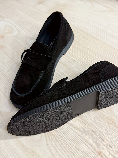 Туфлі жіночі Hengji 588-3 замшеві лофери чорні, 39, 24,5 см Київ - фото 17