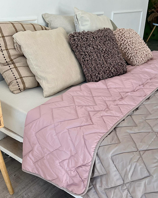 Покривало IDEIA Izzy 240х260 см пудра-сірий (56861223) Чернівці - фото 6