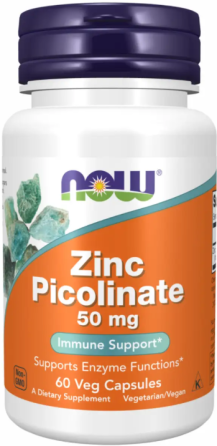 Пиколинат цинка Now Foods Zinc Picolinate 50 mg 60 раст капс Киев